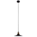GloboStar® CARAVEL 01042 Vintage Industrial Κρεμαστό Φωτιστικό Οροφής Μονόφωτο Μαύρο Μεταλλικό Καμπάνα Φ36 x Y13cm - Image 2