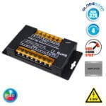 LED RGBW Ενισχυτής Σήματος Αλουμινίου High Speed 5v (160w) - 12v (384w) - 24v (768w) GloboStar 04066