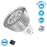 Λάμπα LED Σποτ MR16 GU5.3 3W 12V 300lm 45° Ψυχρό Λευκό 6000k GloboStar 53150