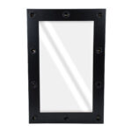 GloboStar® MAKEUP MIRROR-60x90-5 Μοντέρνος Καθρέπτης Μακιγιάζ με Πλαίσιο Φυσικού Ξύλου με Διακόπτη On/Off 10 x E27 AC220-240V - Μ60 x Π7 x Υ90cm - Μαύρος Έβενος - Image 4