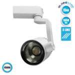 Διφασικό Bridgelux COB LED Φωτιστικό Σποτ Ράγας 15W 230V 1650lm 24° Φυσικό Λευκό 4500k GloboStar 93081