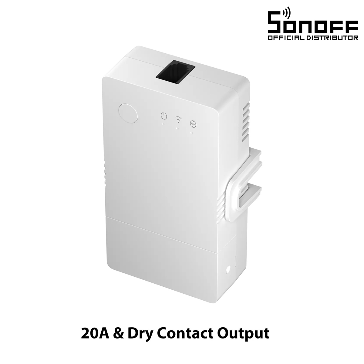 56bd6d_80082_1 GloboStar® 80082 SONOFF THR320 TH ORIGIN Smart LAN & WiFi 2.4GHz Temperature and Humidity Control AC 100-240V Max 20A - Image 1