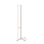 Μοντέρνο Minimal Επιδαπέδιο Μαύρο Φωτιστικό 150cm LED 24 Watt με Ασύρματο Χειριστήριο RF & Dimmer Κόκκινο GloboStar ALIEN Design GLOBO-150-4 - Image 2