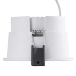 GloboStar® PLUTO-B 60259 Χωνευτό LED Spot Downlight TrimLess Φ10.4cm 15W 1875lm 38° AC 220-240V IP20 Φ10.4 x Υ6.5cm - Στρόγγυλο - Λευκό με Μαύρο Κάτοπτρο & Anti-Glare HoneyComb - Θερμό Λευκό 2700K - Bridgelux COB - 5 Years Warranty - Image 5