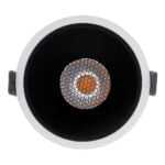 GloboStar® PLUTO-B 60259 Χωνευτό LED Spot Downlight TrimLess Φ10.4cm 15W 1875lm 38° AC 220-240V IP20 Φ10.4 x Υ6.5cm - Στρόγγυλο - Λευκό με Μαύρο Κάτοπτρο & Anti-Glare HoneyComb - Θερμό Λευκό 2700K - Bridgelux COB - 5 Years Warranty - Image 6