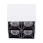 GloboStar® LUMINAR SUPERIOR 60334 Επιφανειακό LED Spot Downlight TrimLess 14W 1960lm 36° AC 220-240V IP20 Μ8.2 x Π8.2 x Υ6.6cm - Λευκό με Κάτοπτρο Χρωμίου - Φυσικό Λευκό 4500K - Bridgelux High Lumen Chip Gen2 - TÜV Certified Driver - 5 Years Warranty - Image 4