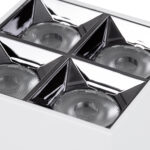 GloboStar® LUMINAR SUPERIOR 60334 Επιφανειακό LED Spot Downlight TrimLess 14W 1960lm 36° AC 220-240V IP20 Μ8.2 x Π8.2 x Υ6.6cm - Λευκό με Κάτοπτρο Χρωμίου - Φυσικό Λευκό 4500K - Bridgelux High Lumen Chip Gen2 - TÜV Certified Driver - 5 Years Warranty - Image 7