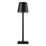 GloboStar® NEGA 60473 Μοντέρνο Επιτραπέζιο Φωτιστικό Πορτατίφ LED 2.2W 154lm 360° DC 5V Επαναφορτιζόμενο με Μπαταρία Li-ion 4000mAh - Διακόπτη Αφής - Θερμό Λευκό 2700K - Dimmable - D10 x H39cm - Μαύρο - 2 Years Warranty - Image 3