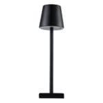 GloboStar® NEGA 60473 Μοντέρνο Επιτραπέζιο Φωτιστικό Πορτατίφ LED 2.2W 154lm 360° DC 5V Επαναφορτιζόμενο με Μπαταρία Li-ion 4000mAh - Διακόπτη Αφής - Θερμό Λευκό 2700K - Dimmable - D10 x H39cm - Μαύρο - 2 Years Warranty - Image 5