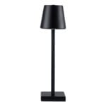 GloboStar® NEGA 60473 Μοντέρνο Επιτραπέζιο Φωτιστικό Πορτατίφ LED 2.2W 154lm 360° DC 5V Επαναφορτιζόμενο με Μπαταρία Li-ion 4000mAh - Διακόπτη Αφής - Θερμό Λευκό 2700K - Dimmable - D10 x H39cm - Μαύρο - 2 Years Warranty - Image 6