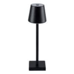 GloboStar® NEGA 60473 Μοντέρνο Επιτραπέζιο Φωτιστικό Πορτατίφ LED 2.2W 154lm 360° DC 5V Επαναφορτιζόμενο με Μπαταρία Li-ion 4000mAh - Διακόπτη Αφής - Θερμό Λευκό 2700K - Dimmable - D10 x H39cm - Μαύρο - 2 Years Warranty - Image 7