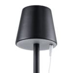 GloboStar® NEGA 60473 Μοντέρνο Επιτραπέζιο Φωτιστικό Πορτατίφ LED 2.2W 154lm 360° DC 5V Επαναφορτιζόμενο με Μπαταρία Li-ion 4000mAh - Διακόπτη Αφής - Θερμό Λευκό 2700K - Dimmable - D10 x H39cm - Μαύρο - 2 Years Warranty - Image 10