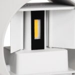 GloboStar® AXIS-R 60635 Φωτιστικό Τοίχου - Απλίκα Αρχιτεκτονικού Φωτισμού Εσωτερικού/Εξωτερικού Χώρου Up & Down LED 10W 1150lm 10 έως 60° AC 220-240V Αδιάβροχο IP65 Μ10 x Π10 x Υ10cm - Θερμό Λευκό 2700K - Λευκό - Bridgelux Chip - 3 Years Warranty - Image 10