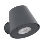 GloboStar® GARDENIA 60794 Φωτιστικό Τοίχου - Απλίκα Αρχιτεκτονικού Φωτισμού Εσωτερικού/Εξωτερικού Χώρου Up or Down Μονόφωτο 1 x GU10 AC220-240V Αδιάβροχο IP65 - Σώμα Αλουμινίου & Tempered Glass - Μ9.5 x Π13 x Υ7.7cm - Γκρι Ανθρακί - 5 Years Warranty - Image 3