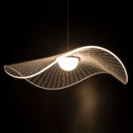 GloboStar® ACRYLICA 60975 Κρεμαστό Φωτιστικό Οροφής Design LED CCT 20W 2240lm 360° AC 220-240V - Εναλλαγή Φωτισμού μέσω Διακόπτη On/Off All In One Ψυχρό 6000k+Φυσικό 4500k+Θερμό 2700k Φ60cm - Μαύρο με Διάφανο Laser Designed Plexiglass - 3 Years Warranty - Image 4