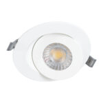 GloboStar® LEXIS JOINT 60991 Χωνευτό LED Κινούμενο Spot Downlight 7W 660lm 45° AC 220-240V IP44 Φ12cm x Υ3.1cm - Στρόγγυλο - Λευκό - Θερμό Λευκό 2700K - Bridgelux Chip - TÜV Certified Driver - 5 Years Warranty - Image 3