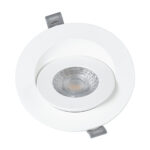 GloboStar® LEXIS JOINT 60991 Χωνευτό LED Κινούμενο Spot Downlight 7W 660lm 45° AC 220-240V IP44 Φ12cm x Υ3.1cm - Στρόγγυλο - Λευκό - Θερμό Λευκό 2700K - Bridgelux Chip - TÜV Certified Driver - 5 Years Warranty - Image 4