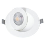 GloboStar® LEXIS JOINT 60991 Χωνευτό LED Κινούμενο Spot Downlight 7W 660lm 45° AC 220-240V IP44 Φ12cm x Υ3.1cm - Στρόγγυλο - Λευκό - Θερμό Λευκό 2700K - Bridgelux Chip - TÜV Certified Driver - 5 Years Warranty - Image 5