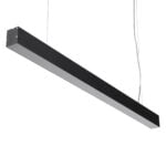 GloboStar® ORION 61030-P Γραμμικό Κρεμαστό Φωτιστικό Linear LED CCT 72W 8600lm 120° AC 220-240V Μ120 x Π5.5 x Υ7cm - Εναλλαγή Φωτισμού μέσω Τηλεχειριστηρίου All In One Ψυχρό 6000k+Φυσικό 4500k+Θερμό 2700k Dimmable - Μαύρο - 3 Years Warranty - Image 3
