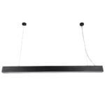GloboStar® ORION 61030-P Γραμμικό Κρεμαστό Φωτιστικό Linear LED CCT 72W 8600lm 120° AC 220-240V Μ120 x Π5.5 x Υ7cm - Εναλλαγή Φωτισμού μέσω Τηλεχειριστηρίου All In One Ψυχρό 6000k+Φυσικό 4500k+Θερμό 2700k Dimmable - Μαύρο - 3 Years Warranty - Image 4