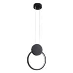 GloboStar® CYCLOS 61073 Κρεμαστό Φωτιστικό Οροφής Design LED CCT 9W 1080lm 300° AC 220-240V - Εναλλαγή Φωτισμού μέσω Διακόπτη On/Off All In One Ψυχρό 6000k+Φυσικό 4500k+Θερμό 2700k Μ21 x Π2.3 x Υ26.5cm - Μαύρο - Image 4