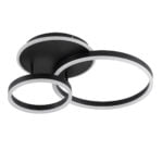 GloboStar® VENOM 61120 Φωτιστικό Οροφής Δαχτυλίδι-Κύκλος LED CCT 67W 8107lm 360° AC 220-240V - Εναλλαγή Φωτισμού μέσω Τηλεχειριστηρίου All In One Ψυχρό 6000k+Φυσικό 4500k+Θερμό 2700k Dimmable Φ25+40cm+BackLight - Μαύρο - 3 Years Warranty - Image 3