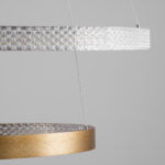 GloboStar® DIAMOND DUO 61151 Κρεμαστό Φωτιστικό Δαχτυλίδι-Κύκλος LED CCT 75W 8743lm 360° AC 220-240V - Εναλλαγή Φωτισμού μέσω Τηλεχειριστηρίου All In One Ψυχρό 6000k+Φυσικό 4500k+Θερμό 2700k Dimmable Φ40+60cm - Χρυσό Βούρτσας - 3 Years Warranty - Image 8