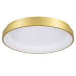 GloboStar® SALEM 61239 Πλαφονιέρα Οροφής Δαχτυλίδι-Κύκλος LED CCT 105W 12075lm 120° AC 220-240V - Εναλλαγή Φωτισμού μέσω Τηλεχειριστηρίου All In One Ψυχρό 6000k+Φυσικό 4500k+Θερμό 2700k Dimmable Φ60cm - Χρυσό Σαμπανιζέ - 3 Years Warranty - Image 3