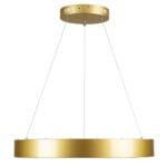 GloboStar® SALEM 61247 Κρεμαστή Πλαφονιέρα Οροφής Δαχτυλίδι-Κύκλος LED CCT 105W 12075lm 120° AC 220-240V - Εναλλαγή Φωτισμού μέσω Τηλεχειριστηρίου All In One Ψυχρό 6000k+Φυσικό 4500k+Θερμό 2700k Dimmable Φ60cm - Χρυσό Σαμπανιζέ - 3 Years Warranty - Image 4