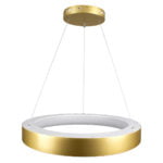 GloboStar® SALEM 61247 Κρεμαστή Πλαφονιέρα Οροφής Δαχτυλίδι-Κύκλος LED CCT 105W 12075lm 120° AC 220-240V - Εναλλαγή Φωτισμού μέσω Τηλεχειριστηρίου All In One Ψυχρό 6000k+Φυσικό 4500k+Θερμό 2700k Dimmable Φ60cm - Χρυσό Σαμπανιζέ - 3 Years Warranty - Image 5