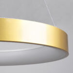 GloboStar® SALEM 61247 Κρεμαστή Πλαφονιέρα Οροφής Δαχτυλίδι-Κύκλος LED CCT 105W 12075lm 120° AC 220-240V - Εναλλαγή Φωτισμού μέσω Τηλεχειριστηρίου All In One Ψυχρό 6000k+Φυσικό 4500k+Θερμό 2700k Dimmable Φ60cm - Χρυσό Σαμπανιζέ - 3 Years Warranty - Image 6