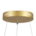 GloboStar® SALEM 61247 Κρεμαστή Πλαφονιέρα Οροφής Δαχτυλίδι-Κύκλος LED CCT 105W 12075lm 120° AC 220-240V - Εναλλαγή Φωτισμού μέσω Τηλεχειριστηρίου All In One Ψυχρό 6000k+Φυσικό 4500k+Θερμό 2700k Dimmable Φ60cm - Χρυσό Σαμπανιζέ - 3 Years Warranty - Image 7