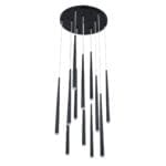 GloboStar® TEARS 61313 Κρεμαστό Φωτιστικό Οροφής Design LED CCT 36W 3960lm 180° AC 220-240V - Εναλλαγή Φωτισμού μέσω Τηλεχειριστηρίου All In One Ψυχρό 6000k+Φυσικό 4500k+Θερμό 2700k Dimmable Φ60 x Υ51.5cm - Μαύρο - 3 Years Warranty - Image 3