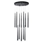 GloboStar® TEARS 61313 Κρεμαστό Φωτιστικό Οροφής Design LED CCT 36W 3960lm 180° AC 220-240V - Εναλλαγή Φωτισμού μέσω Τηλεχειριστηρίου All In One Ψυχρό 6000k+Φυσικό 4500k+Θερμό 2700k Dimmable Φ60 x Υ51.5cm - Μαύρο - 3 Years Warranty - Image 6