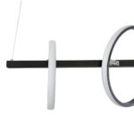 GloboStar® CIRCOLARE 61319 Κρεμαστό Φωτιστικό Οροφής Design LED CCT 75W 8400lm 360° AC 220-240V - Εναλλαγή Φωτισμού μέσω Τηλεχειριστηρίου All In One Ψυχρό 6000k+Φυσικό 4500k+Θερμό 2700k Dimmable Μ120 x Π25 x Υ25cm - Μαύρο - 3 Χρόνια Εγγύηση - Image 7