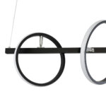 GloboStar® CIRCOLARE 61319 Κρεμαστό Φωτιστικό Οροφής Design LED CCT 75W 8400lm 360° AC 220-240V - Εναλλαγή Φωτισμού μέσω Τηλεχειριστηρίου All In One Ψυχρό 6000k+Φυσικό 4500k+Θερμό 2700k Dimmable Μ120 x Π25 x Υ25cm - Μαύρο - 3 Χρόνια Εγγύηση - Image 8