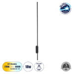 GloboStar® HARLEM 61335 Φωτιστικό Τοίχου - Απλίκα Design LED CCT 18W 2160lm 120° AC 220-240V - Εναλλαγή Φωτισμού μέσω Διακόπτη On/Off All In One Ψυχρό 6000k+Φυσικό 4500k+Θερμό 2700k Μ5 x Π4 x Υ120cm - Μαύρο - 3 Years Warranty