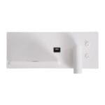 GloboStar® PALADIN 61353 Μοντέρνο Φωτιστικό Τοίχου - Απλίκα Ξενοδοχείου Bed Side LED 6W 720lm 36° AC 220-240V - Reading Light & Κρυφός Φωτισμός - Φορτιστές USB 3A & Wireless 20W - Μ30 x Π11 x Υ12cm - Φυσικό Λευκό 4500K - Λευκό - Αριστερό - Image 4