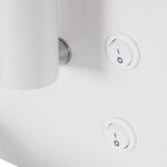 GloboStar® PALADIN 61353 Μοντέρνο Φωτιστικό Τοίχου - Απλίκα Ξενοδοχείου Bed Side LED 6W 720lm 36° AC 220-240V - Reading Light & Κρυφός Φωτισμός - Φορτιστές USB 3A & Wireless 20W - Μ30 x Π11 x Υ12cm - Φυσικό Λευκό 4500K - Λευκό - Αριστερό - Image 10
