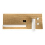 GloboStar® PALADIN 61359 Μοντέρνο Φωτιστικό Τοίχου - Απλίκα Ξενοδοχείου Bed Side LED 6W 720lm 36° AC 220-240V - Reading Light & Κρυφός Φωτισμός - Φορτιστές USB 3A & Wireless 20W - Μ30 x Π11 x Υ12cm - Φυσικό Λευκό 4500K - Ξύλο & Λευκό - Αριστερό - Image 4