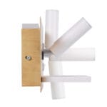 GloboStar® PALADIN 61359 Μοντέρνο Φωτιστικό Τοίχου - Απλίκα Ξενοδοχείου Bed Side LED 6W 720lm 36° AC 220-240V - Reading Light & Κρυφός Φωτισμός - Φορτιστές USB 3A & Wireless 20W - Μ30 x Π11 x Υ12cm - Φυσικό Λευκό 4500K - Ξύλο & Λευκό - Αριστερό - Image 5