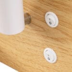 GloboStar® PALADIN 61359 Μοντέρνο Φωτιστικό Τοίχου - Απλίκα Ξενοδοχείου Bed Side LED 6W 720lm 36° AC 220-240V - Reading Light & Κρυφός Φωτισμός - Φορτιστές USB 3A & Wireless 20W - Μ30 x Π11 x Υ12cm - Φυσικό Λευκό 4500K - Ξύλο & Λευκό - Αριστερό - Image 10