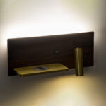 GloboStar® PALADIN 61361 Μοντέρνο Φωτιστικό Τοίχου - Απλίκα Ξενοδοχείου Bed Side LED 6W 720lm 36° AC 220-240V - Reading Light & Κρυφός Φωτισμός - Φορτιστές USB 3A & Wireless 20W - Μ30 x Π11 x Υ12cm - Φυσικό Λευκό 4500K - Ξύλο & Χρυσό - Αριστερό - Image 12