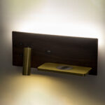 GloboStar® PALADIN 61362 Μοντέρνο Φωτιστικό Τοίχου - Απλίκα Ξενοδοχείου Bed Side LED 6W 720lm 36° AC 220-240V - Reading Light & Κρυφός Φωτισμός - Φορτιστές USB 3A & Wireless 20W - Μ30 x Π11 x Υ12cm - Φυσικό Λευκό 4500K - Ξύλο & Χρυσό - Δεξί - Image 12