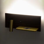 GloboStar® PALADIN 61362 Μοντέρνο Φωτιστικό Τοίχου - Απλίκα Ξενοδοχείου Bed Side LED 6W 720lm 36° AC 220-240V - Reading Light & Κρυφός Φωτισμός - Φορτιστές USB 3A & Wireless 20W - Μ30 x Π11 x Υ12cm - Φυσικό Λευκό 4500K - Ξύλο & Χρυσό - Δεξί - Image 13