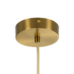 GloboStar® BELLISSIMO 61488 Μοντέρνο Κρεμαστό Φωτιστικό Μπάλα Μονόφωτο 1 x E27 IP20 Λευκό Γυαλί με Χρυσό Μέταλλο - Μ40 x Π40 x Υ62cm - Image 7