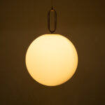 GloboStar® BELLISSIMO 61488 Μοντέρνο Κρεμαστό Φωτιστικό Μπάλα Μονόφωτο 1 x E27 IP20 Λευκό Γυαλί με Χρυσό Μέταλλο - Μ40 x Π40 x Υ62cm - Image 9