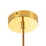 GloboStar® ESTETICO 61494 Μοντέρνο Κρεμαστό Φωτιστικό Μπάλα Μονόφωτο 1 x E27 IP20 Λευκό Γυαλί με Χρυσό Μέταλλο - Μ40 x Π40 x Υ58cm - Image 7