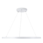 GloboStar® DIAMOND 61521 Κρεμαστό Φωτιστικό Δαχτυλίδι-Κύκλος LED CCT 67W 7504lm 360° AC 220-240V - Εναλλαγή Φωτισμού μέσω Τηλεχειριστηρίου All In One Ψυχρό 6000k+Φυσικό 4500k+Θερμό 2700k Dimmable Φ80cm - Λευκό - 3 Years Warranty - Image 4
