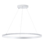 GloboStar® DIAMOND 61521 Κρεμαστό Φωτιστικό Δαχτυλίδι-Κύκλος LED CCT 67W 7504lm 360° AC 220-240V - Εναλλαγή Φωτισμού μέσω Τηλεχειριστηρίου All In One Ψυχρό 6000k+Φυσικό 4500k+Θερμό 2700k Dimmable Φ80cm - Λευκό - 3 Years Warranty - Image 5